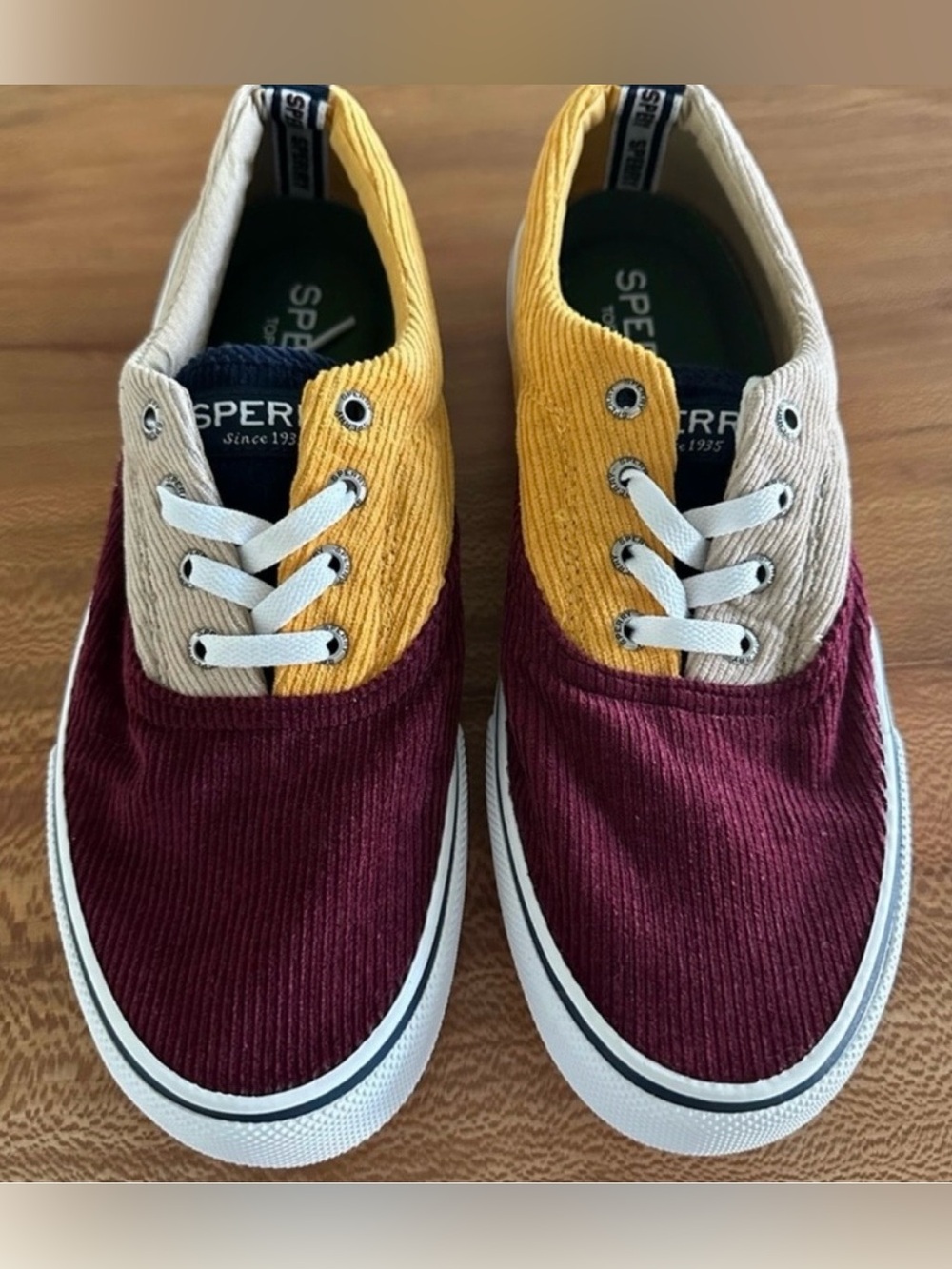 Sperry Top-Sider Striper I| CVO Corduroy Colorblock Sneaker  "Khaki Multi" | S:9 - Picture 2 of 14
